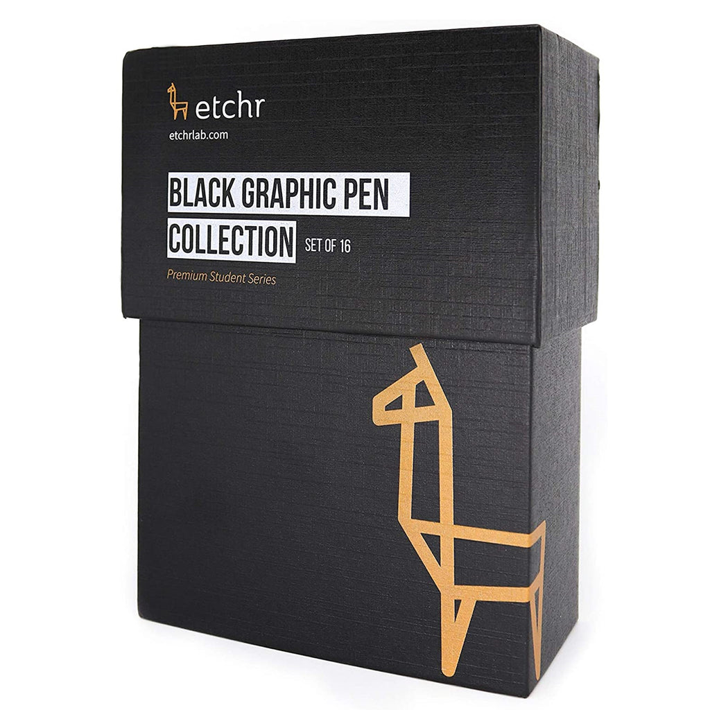  BOXUN Professional Black Fineliner Pens, Ink Drawing